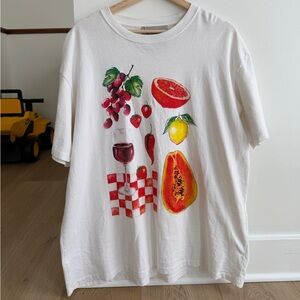 Damson Madder x Anthropologie Fruit Picnic Boyfriend Tee